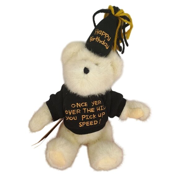 Boyds Plush Birthday Bear "Over The Hill" Hat & Shirt Collectible 1988-2003 - Picture 1 of 10